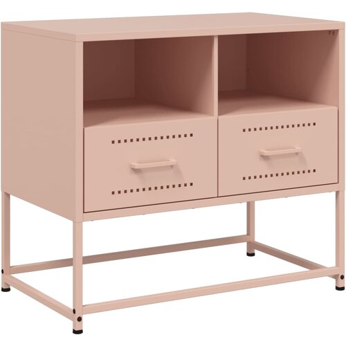 Maison Chic TV omarica - TV enota - Televizijska omarica roza 68x39x60,5 cm jeklo, (21699853) Slike