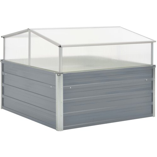 vidaXL Staklenik 100x100x85 cm Galvanizirani Čelik Sivi Cijene