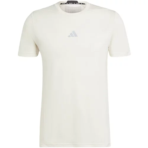 Adidas Tehnička sportska majica 'Designed for Training HIIT' svijetlosiva / bijela