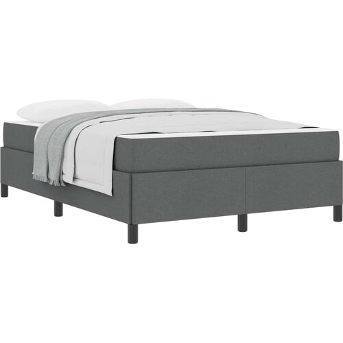 vidaXL Postelja z vzmetnico z vzmetnico Temno siva 140 x 190 cm blago, (5000124070) Cene