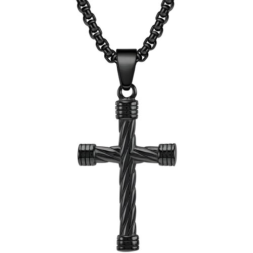 IZMAEL Ogrlica HO-34545 Cross - Crna Cene