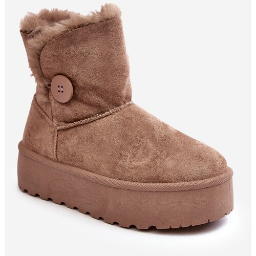 Kesi Women&amp;#039;s platform snow boots with fur, beige Vikas Slike