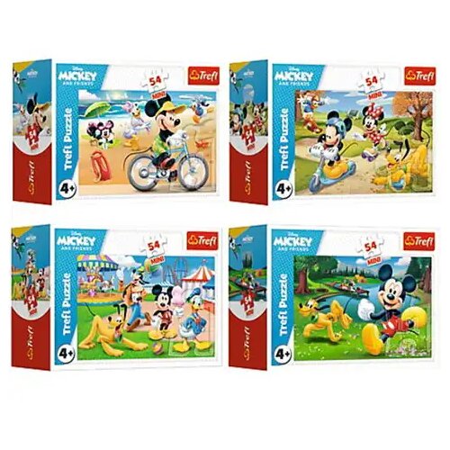 Trefl Mickey Mouse jedan dana sa prijateljima 54 komada mini puzzle 4 verzije - Cijene