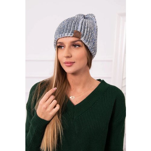 Kesi Cap with fleece Zoja K306 ecru + blue Slike