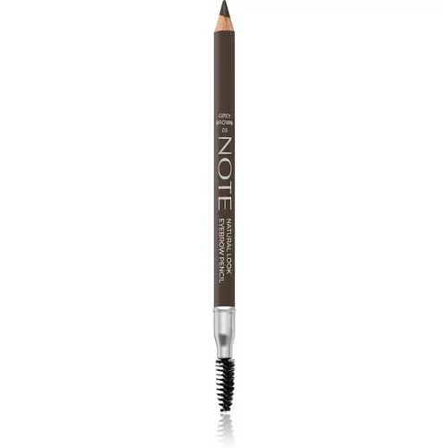 Note Cosmetique Natural Lool Eyebrow Pencil olovka za obrve sa četkicom 05 Grey Brown 1,08 g