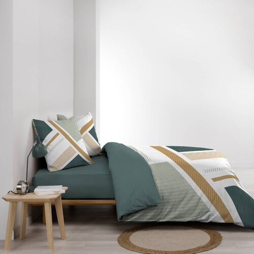 Douceur d int&amp;eacute;rieur Bela bombažna posteljnina za zakonsko posteljo/podalj&amp;scaron;ana 240x220 cm Zephyr &amp;ndash; Slike