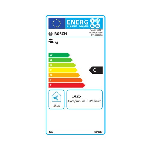 Bosch TR1000T 80 SB Vertikalni električni grelnik tanke vode, 80 l, 2000 W, avtomatska nastavitev temperature Slike