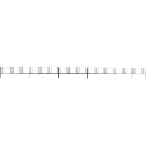  Vrtna ograda s vrhom koplja Čelik 1781 5 x 80 cm Crna - Crna 1 1781.5 cm 80 cm Cene