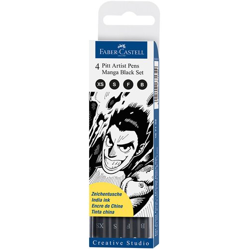 Faber-Castell PITT Artist Manga črni set 4 (XS,S,F,B), (20631489) Cene