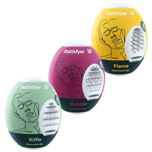 Satisfyer Komplet masturbatorjev Egg Riffle, Bubble & Fierce Cene