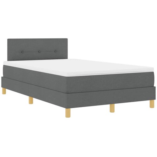  LED Box Spring Krevet Tamno siva 120 x 190 cm tkanina Slike