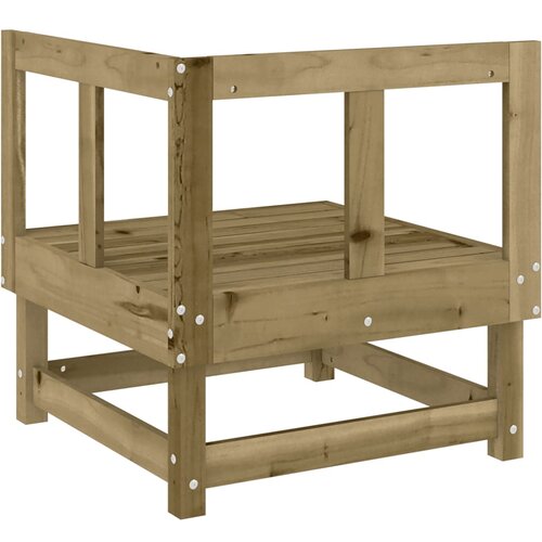  Kutna vrtna sofa od impregnirane borovine Smeđa Slike