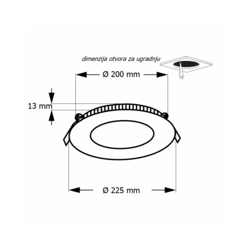 led panel u/z KNC1-18W 3000/4000/6000K Slike