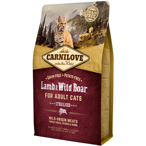 Carnilove cat adult sterilised - ovca & divji prašič 2 kg Cene