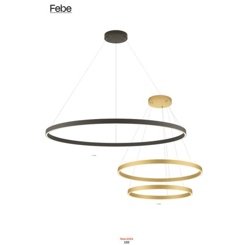  Redo 01-2865 - LED prigu&amp;scaron;iva luster na sajli FEBE LED/37W/230V zlatna Slike
