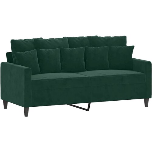  2-dijelni set sofa s jastucima tamnozeleni bar&amp;scaron;unasti Slike