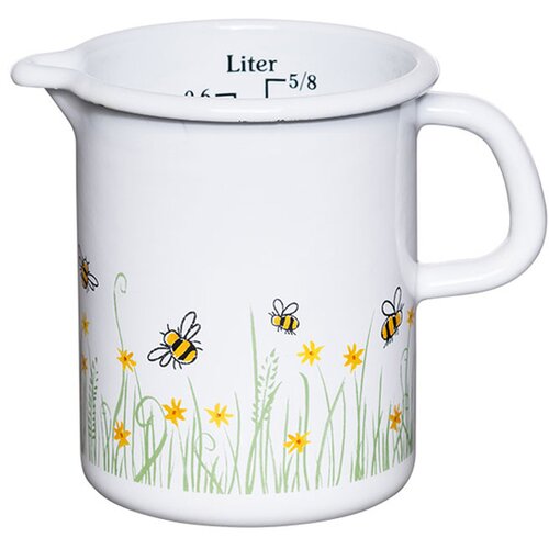 RIESS merilni lonček s kljunom Bee 9cm, 0,5L, emajl Cene