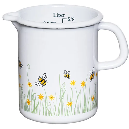 RIESS merilni lonček s kljunom Bee 9cm, 0,5L, emajl