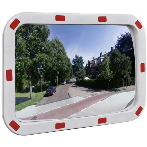 vidaXL Konveksno prometno ogledalo pravokotno 40x60 cm z odsevniki
