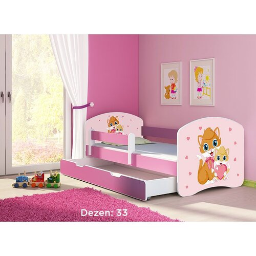 ACMA dečiji krevet II 160x80 F + dušek 6 cm PINK33 Slike