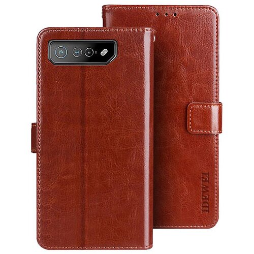INORCO Idewei za Asus Rog Phone 7 5g ovitek za telefon s stojalom Crazy Horse Texture Pu usnje+tpu denarnica, (22034467) Slike