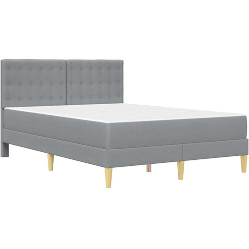  Okvir kreveta s madracem Svijetlo siva 160 x 200 cm tkanina - Svjetlosiva 160 x 200 cm Slike