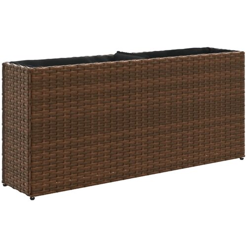  Vrtne sadilice s 2 posude 2 kom smeđe 90 x 20 x 40 cm poliratan Slike