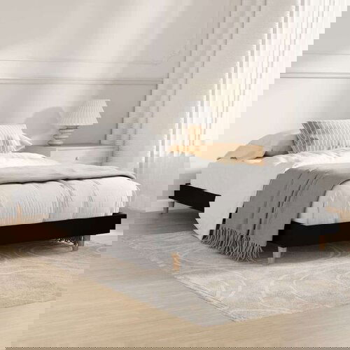  Za krevet crni 120 x 200 cm konstruirano drvo Slike