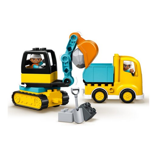 Lego kocke Duplo 10931 Tovornjak in bager na gosenicah Slike