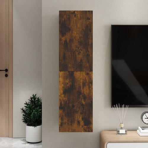 The Living Store Stenska TV omarica dimljeni hrast 30,5x30x110 cm - Stenska TV Omarica, (21376307) Cene