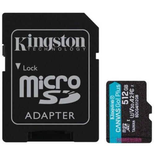Kingston Memorijska kartica U3 V30 microSDXC 512GB Canvas Go Plus 200MB/s A2 + adapter SDCG4/512GB (0) Cene
