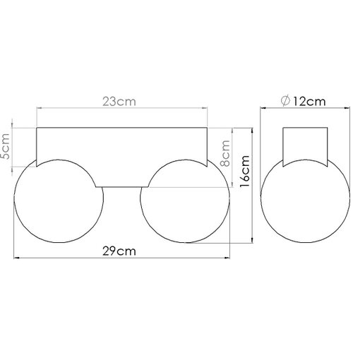 Sollux SL.1683 - plafonsko svetlo bulbo 2xG9/8W/230V bukva/bela Slike