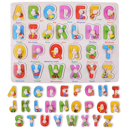  Drvene puzzle English 2u1 Slike