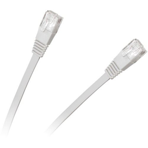 Plosnati patch kabel UTP 8c utikač-utikač 5,0 m CCA bijeli cat.6e Slike