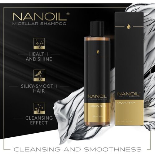 Nanoil Liquid Silk micelarni &amp;scaron;ampon za sjajnu i mekanu kosu 300 ml Slike
