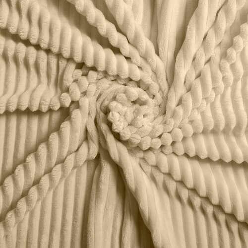 Douceur d int&amp;eacute;rieur Bež 3-dijelna flanelska posteljina za bračni krevet/za produženi krevet 240x220 cm Veloutea &amp;ndash; Slike