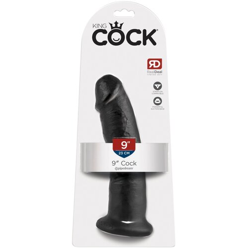 King Cock 9 - dildo s priseskom (črna) Cene