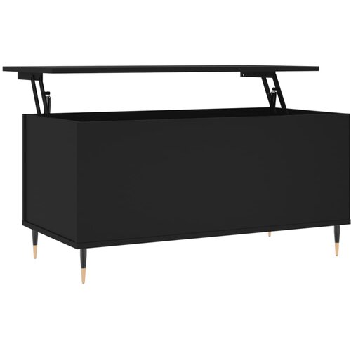 Maison Chic Klubska mizica - kavna mizica - Nizka mizica črna 90x44,5x45 cm inženirski les, (21753576) Slike