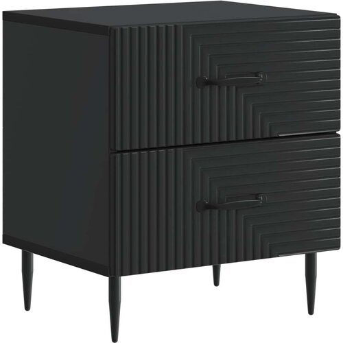  Noćni ormar Crna 43 x 34 5 x 47 5 cm Konstruirano drvo - Crna 1 Cene