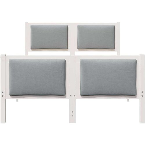  Okvir za krevet Svijetlo siva 120 x 190 cm tkanina Slike