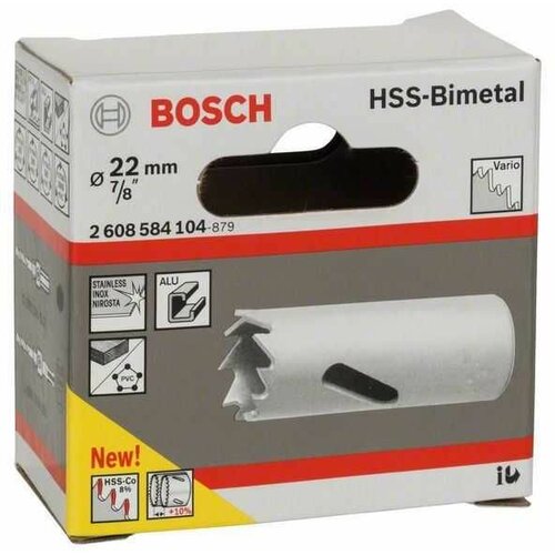 Bosch testera za otvore HSS-bimetal za standardne adaptere 2608584104/ 22 mm/ 7/8 Slike