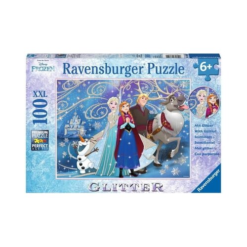 Ravensburger Puzzle - Ble&amp;scaron;čeča sestavljanka - Frozen - Ble&amp;scaron;čeč sneg, 100 delov Slike