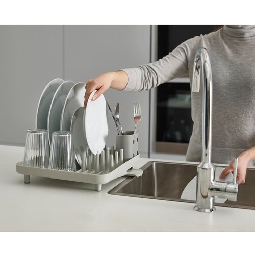 Joseph Joseph Svetlo siv plastičen odcejalnik posode 33,5x31,5 cm Duo &amp;ndash; Slike
