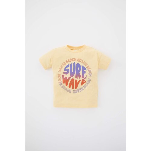 Defacto Baby Boy Regular Fit Palm Pattern Short Sleeve T-Shirt Slike
