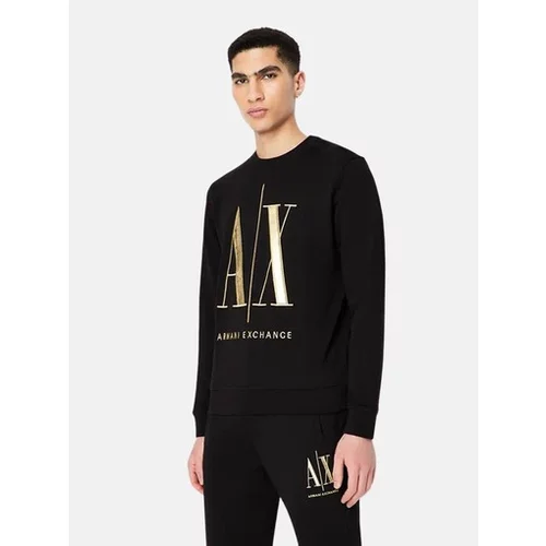 Armani Exchange Sweater majica zlatna / crna