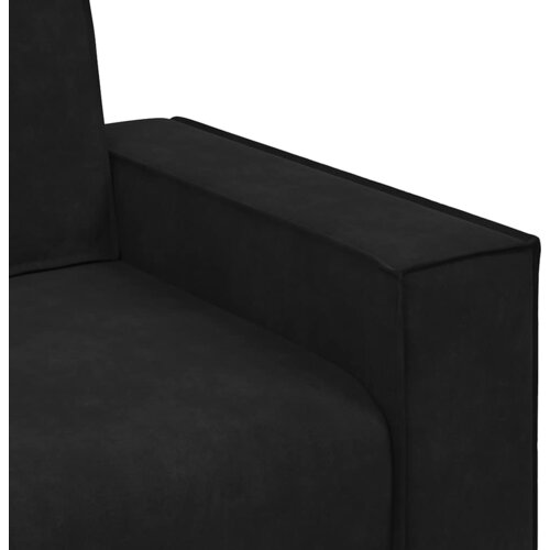  Dvodijelni set sofa s jastucima, crni bar&amp;scaron;un Crna Slike