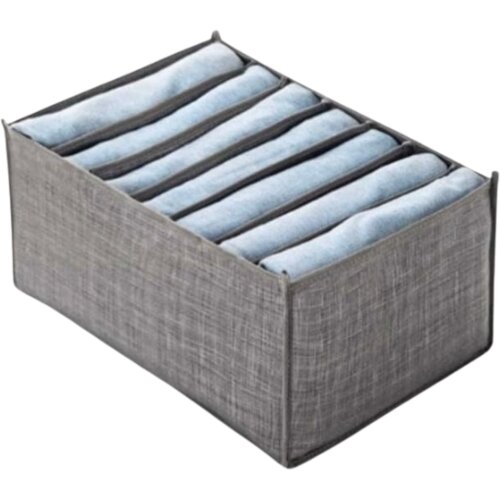 NIKCORP Organizator za predale in omaro za perilo ter oblačila, siv tekstilni zložljiv vstavni predal, 35 x 23,5 x 18 cm, (5000156669) Cene