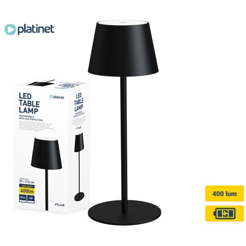Platinet LED prigu&scaron;iva punjiva stona lampa LED/4W/4000 mAh 3000/4000/5500K IP44 crna Cene
