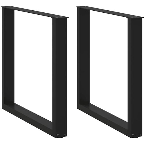  Noge za blagovaonski stol U-oblik 2 kom Crne 90 x (72-73) cm Čelik Cijene