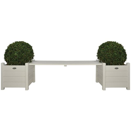 Furnova Esschert Design Koriti za Rastline s Klopjo Bele Barve CF33W, (21920554) Cene